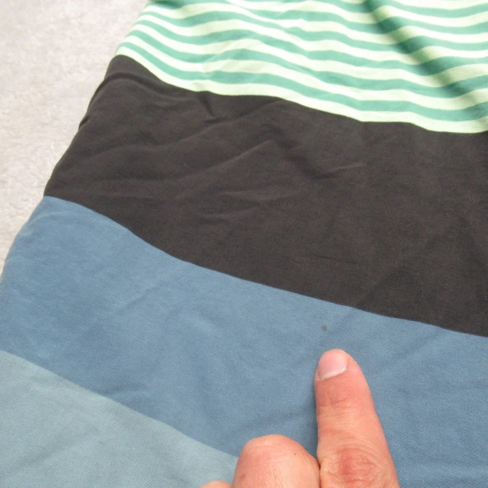 Patagonia‎ Wavefarer Boardshorts Mens 34 Blue Green Striped Pocket Lace Up Beach